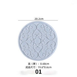 Flower Pattern Coaster Silicone Mold Jewelry Mold DIY