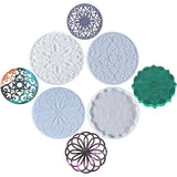 Flower Pattern Coaster Silicone Mold Jewelry Mold DIY