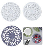 Flower Pattern Coaster Silicone Mold Jewelry Mold DIY
