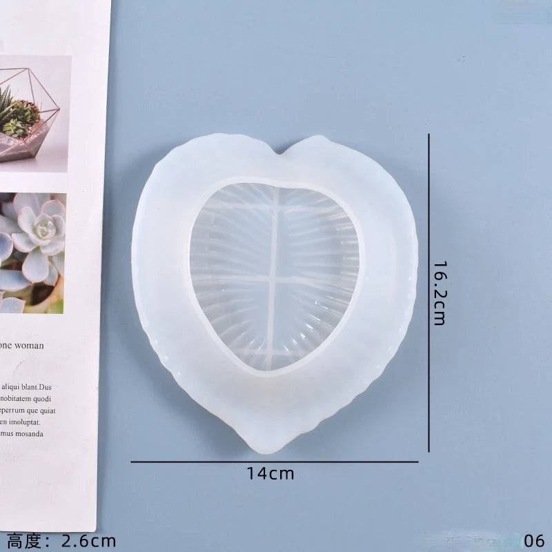 Crystal Epoxy Resin Mold Leaf Plate Silicone Mold