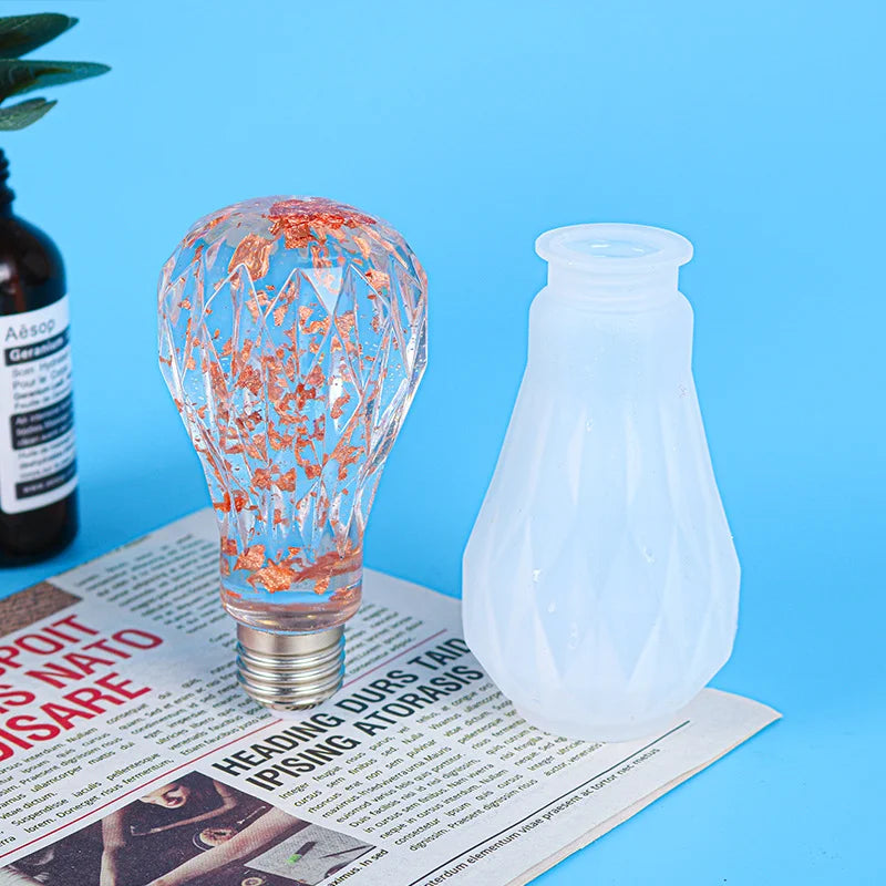 Crystal Epoxy Resin Mold Light Bulb Silicone Mold
