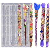 Crystal Epoxy Resin Mold Magic Wand Hairpin Jewelry Making Mold