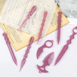 DIY Crystal Epoxy Resin Mold Magic Wand Silicone Keychain Mirror Mold