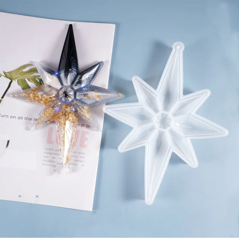 DIY Crystal Epoxy Resin Mold Star Octagonal Pendant Mold