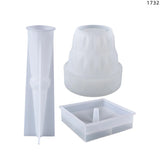 Diamond Pattern Table Lamp Pen Holder Silicone Mold
