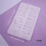 Crystal Epoxy Resin Mold Mirror Keychain Pendant Silicone Mold