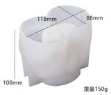 Crystal Epoxy Resin Mold Butt Vase Pen Holder Silicone Mold