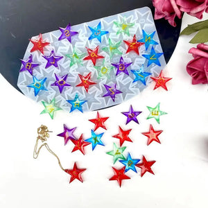 Crystal Epoxy Resin Mold Number Letter Star Shape Silicone Mold