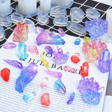 Crystal Epoxy Resin Mold Ore Spar Crystal Cluster Mirror Silicone Mold