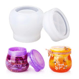 Crystal Epoxy Resin Mold Pudding Cup Storage Box with Lid