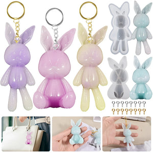 Rabbit Silicone Mold for Keychain Pendant Home Decoration