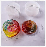 Crystal Epoxy Resin Mold Round Stripe Storage Box Silicone Mold