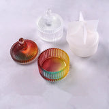 Crystal Epoxy Resin Mold Round Stripe Storage Box Silicone Mold