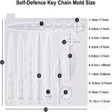 Crystal Epoxy Resin Mold Self Defense Keychain Silicone Mold