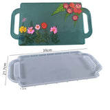 Crystal Epoxy Resin Mold Pallet Tea Cup Tray Silicone Mold