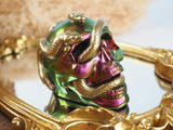 Crystal Epoxy Resin Mold Skull Snake Head Double Snake Mirror Silicone Mold