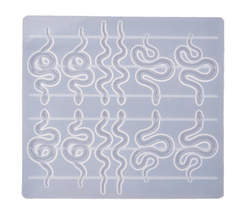 Snake Head Earrings Stud Keychain Mirror Silicone Mould
