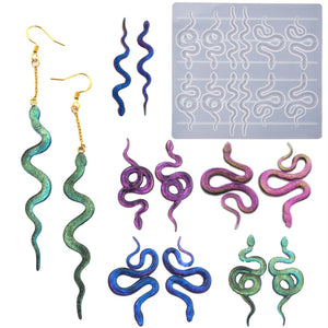 Snake Head Earrings Stud Keychain Mirror Silicone Mould