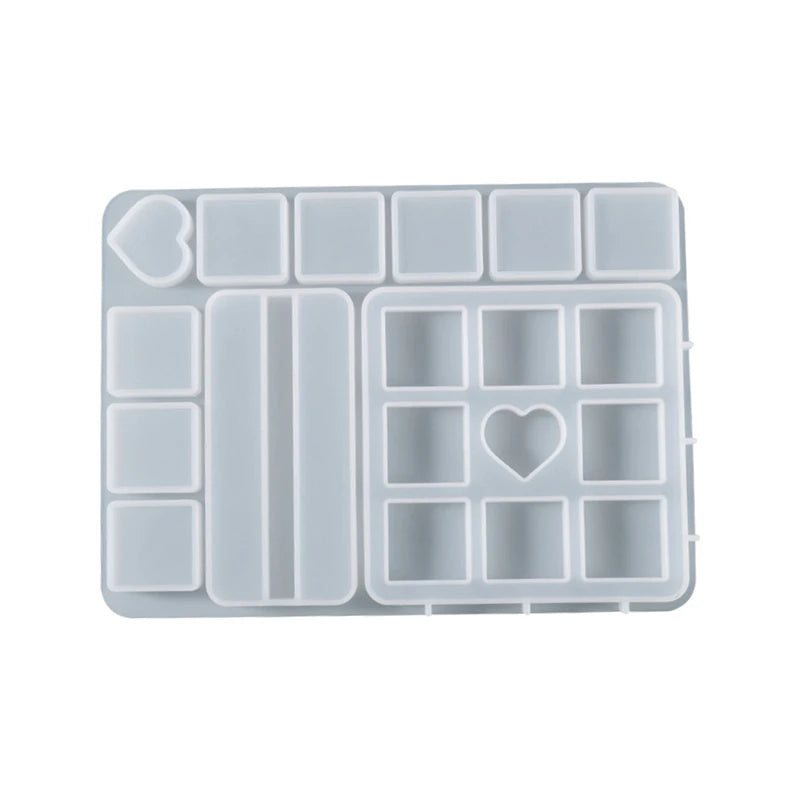 DIY Crystal Epoxy Resin Mold Square Love Photo Frame Silicone Mold
