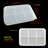 DIY Square Resin Mold Tray Large Size Silicone Mould
