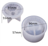 Crystal Epoxy Resin Mold Storage Box Makeup Insert Cup Jewelry Mirror Mould