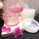 Crystal Epoxy Resin Mold Faceted Storage Jar Silicone Mold