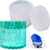 Crystal Epoxy Resin Mold Faceted Storage Jar Silicone Mold