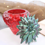 DIY Crystal Epoxy Resin Mold Strawberry Storage Box Fruit Storage Jar