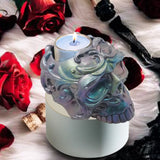DIY Skull Candle Holder Makeup Storage Box Silicone Mold