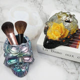 DIY Skull Candle Holder Makeup Storage Box Silicone Mold