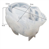 DIY Skull Candle Holder Makeup Storage Box Silicone Mold
