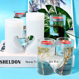 Crystal Epoxy Resin Mold Cylindrical Candle Holder Silicone Mold