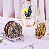 DIY Crystal Epoxy Resin Mold Wave Round Coaster Storage Tray Base 5 Piece Set