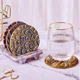 DIY Crystal Epoxy Resin Mold Wave Round Coaster Storage Tray Base 5 Piece Set