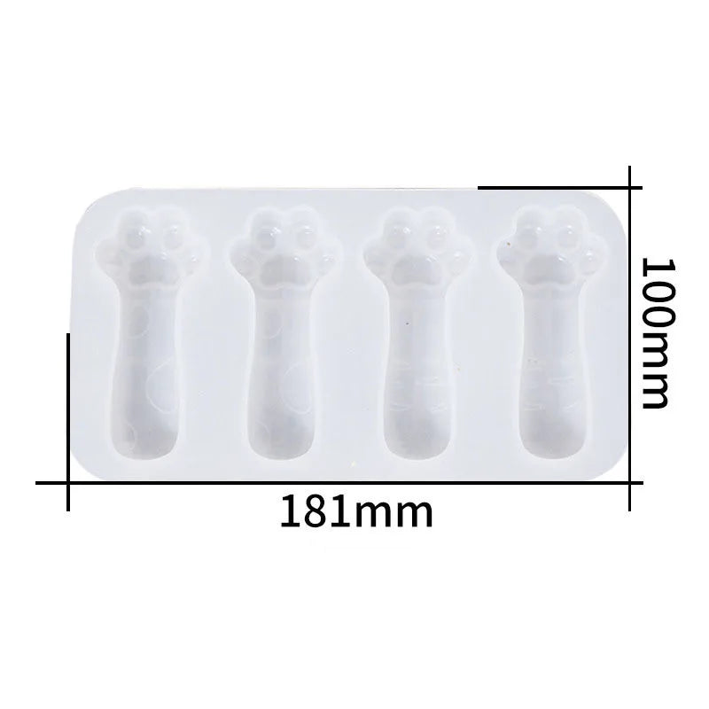 Crystal Epoxy Resin Mould with 4 Cat Claw Sticks and Silicone Mould