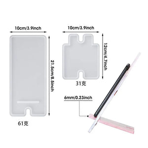 Crystal Epoxy Resin Silicone Mold Mirror Phone Holder Epoxy Resin Mold