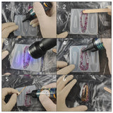 DIY Crystal Epoxy Set with Hair Clips Mold for Hair Styling UV Resin
