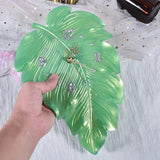 Large Leaves Clock Epoxy Silicone Mold for Resin Casting