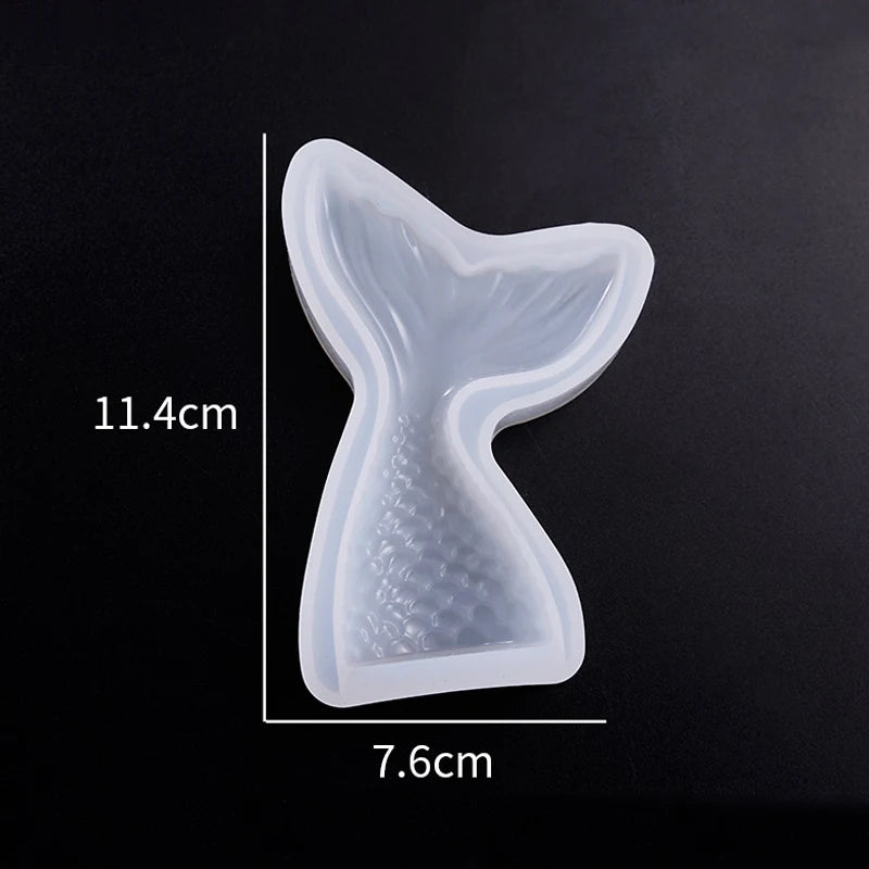 DIY Crystal Epoxy Silicone Mold Large and Small Fish Tail Ornaments