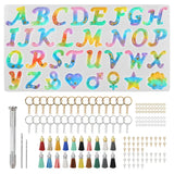 DIY Constellation Letter Keychain Mould Resin Jewelry Making Set