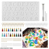 DIY Constellation Letter Keychain Mould Resin Jewelry Making Set