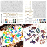 DIY Constellation Letter Keychain Mould Resin Jewelry Making Set
