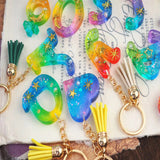 DIY Constellation Letter Keychain Mould Resin Jewelry Making Set