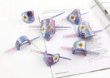 DIY Crystal Mirror Jewelry Molds Hairpin Clips Decoration