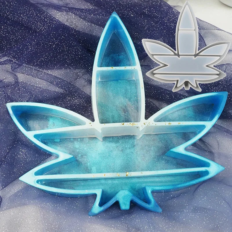 Crystal Mirror Mold Large Maple Leaf Collection Box UV Epoxy Resin Mold