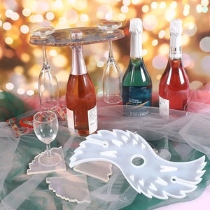 DIY Crystal Mold Wine Glass Rack Holder Silicone Mold for Resin Table Decoration