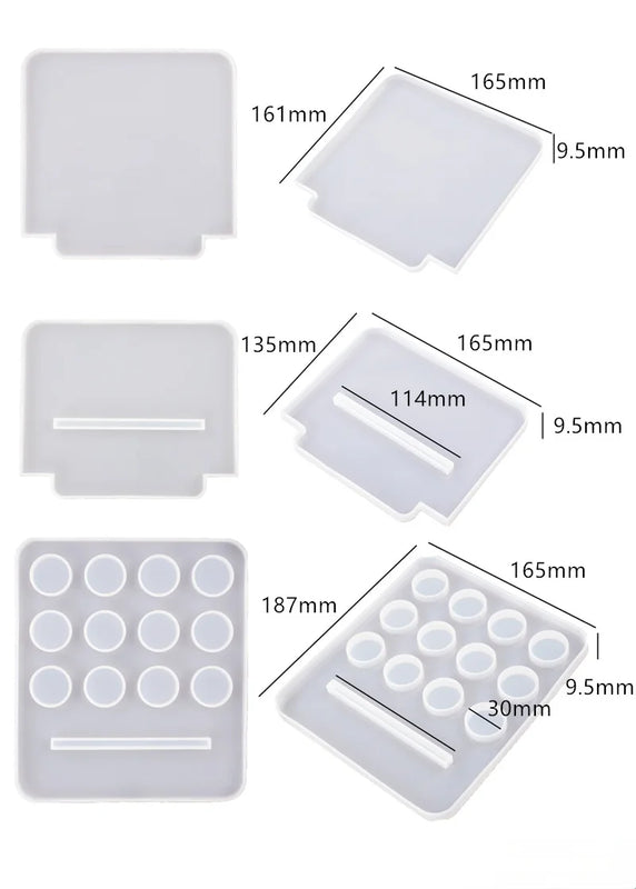 Crystal Resin Oil Storage Rack Insert Plate Silicone Mold
