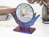 DIY Crystal Resin Epoxy Mold Hand Makeup Mirror Desktop Mirror Silicone Mold