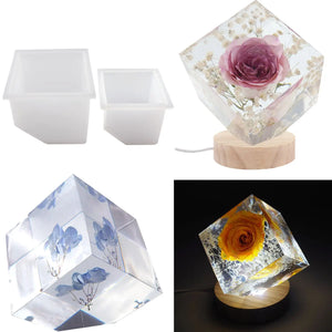 Large Cube Bevel 3D Diamond Mold for Resin Jewelry Making