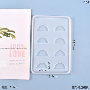 Crystal Silicone Eyelash Storage Tray Mold for Resin Casting